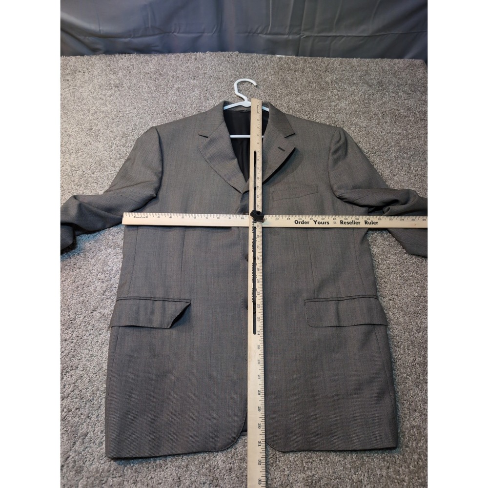 CANALI‎ Men's Blazer 100% Pure Wool Made in Italy Gray Suit Jacket - Picture 3 of 11